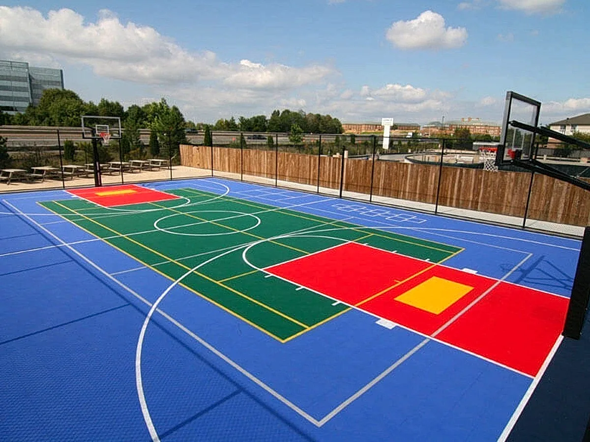 Outdoor polyurethane multi-sport court surface